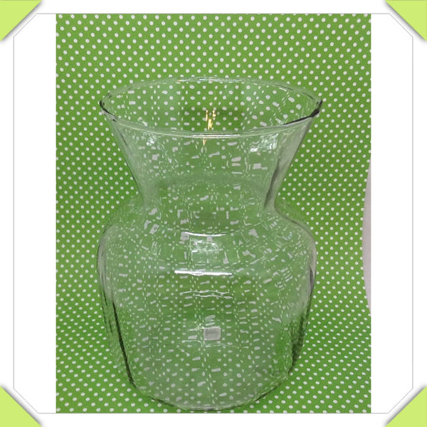 Vase Small Clear Glass With Ripples {{ JAMsCraftCloset }}