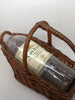 Vintage Basket With Napa Ridge 1992 White Zinfandel Bottle {{ JAMsCraftCloset }}