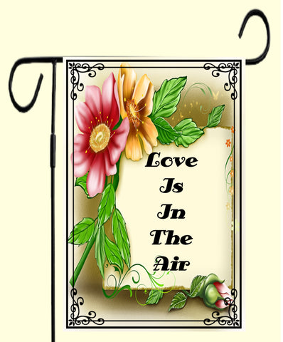 Garden Flag Digital Design Graphic SVG-PNG-JPEG Download LOVE IS IN THE AIR Crafters Delight - JAMsCraftCloset