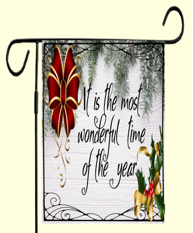 Garden Flag Digital Design Graphic SVG-PNG-JPEG Download MOST WONDERFUL TIME OF THE YEAR Crafters Delight - JAMsCraftCloset