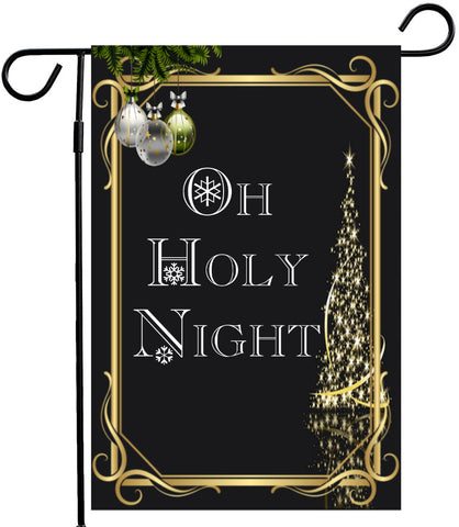 Garden Flag Digital Design Graphic SVG-PNG-JPEG Download OH HOLY NIGHT Christmas Holiday Crafters Delight - JAMsCraftCloset