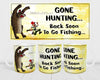 MUG Coffee Full Wrap Sublimation Digital Graphic Design Download GONE HUNTING BE BACK TO GO FISHING SVG-PNG Crafters Delight {{ JAMsCraftCloset }}
