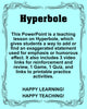 PowerPoint Teacher Resource Lesson for HYPERBOLE Lesson Videos Printable Activities Happy Teaching {{ JAMsCraftCloset }}