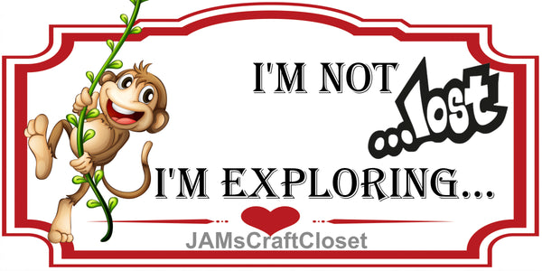 License Vanity Plate Front Plate Clever Funny Custom Plate Car Tag I AM NOT LOST 2 Sublimation on Metal Gift Idea {{ JAMsCraftCloset }}