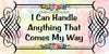 License Vanity Plate Front Plate Clever Funny Custom Plate Car Tag I CAN HANDLE ANYTHING Sublimation on Metal Gift Idea {{ JAMsCraftCloset }}