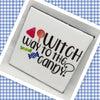 WITCH WAY TO THE CANDY Wall Art Ceramic Tile Sign Gift Home Holiday Decor Positive Quote {{ JAMsCraftCloset }}