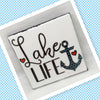 LAKE LIFE Wall Art Ceramic Tile Sign Gift Home Lake House Decor Positive Quote {{ JAMsCraftCloset }}