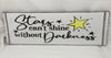 STARS NEED DARKNESS Ceramic Tile Sign Wall Art Wedding Gift Home Decor Positive Saying {{ JAMsCraftCloset }}