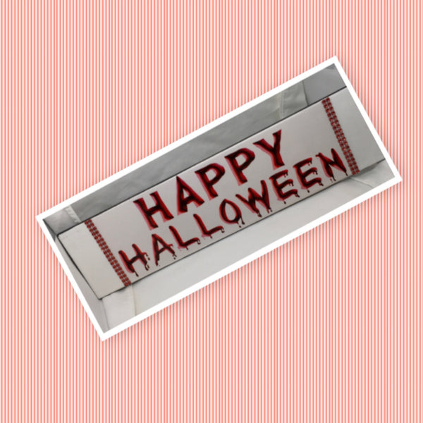 HAPPY HALLOWEEN Dripping Blood Wall Art Ceramic Tile Sign Gift Holiday Halloween Decor {{ JAMsCraftCloset }}