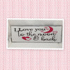 LOVE YOU TO THE MOON Ceramic Tile Sign Wall Art Wedding Gift Home Decor Positive Saying {{ JAMsCraftCloset }}