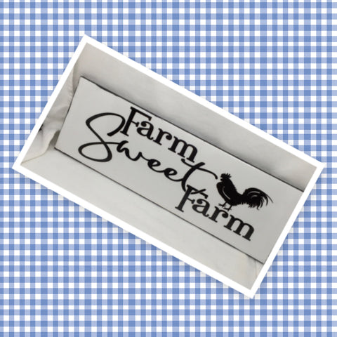 FARM SWEET FARM Ceramic Tile Sign Wall Art Wedding Gift Country Farmhouse Home Decor {{ JAMsCraftCloset }}