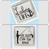 LAKE LIFE Wall Art Ceramic Tile Sign Gift Home Lake House Decor Positive Quote {{ JAMsCraftCloset }}