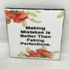 MAKING MISTAKES Wall Art Ceramic Tile Sign Gift Home Decor Positive Quote Affirmation Gift Idea {{ JAMsCraftCloset }}