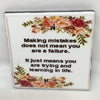 MISTAKES NOT A FAILURE Wall Art Ceramic Tile Sign Gift Home Decor Positive Affirmation Gift {{ JAMsCraftCloset }}