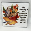 COOKING IS SO FABULOUS Wall Art Ceramic Tile Sign Gift Home Kitchen Decor Positive Quote {{ JAMsCraftCloset }}