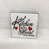 KITCHEN HEART OF HOME Wall Art Ceramic Tile Sign Gift Home Kitchen Decor Positive Quote {{ JAMsCraftCloset }}