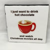 WATCH CHRISTMAS MOVIES Wall Art Ceramic Tile Sign Gift Home Holiday Decor Positive Quote {{ JAMsCraftCloset }}