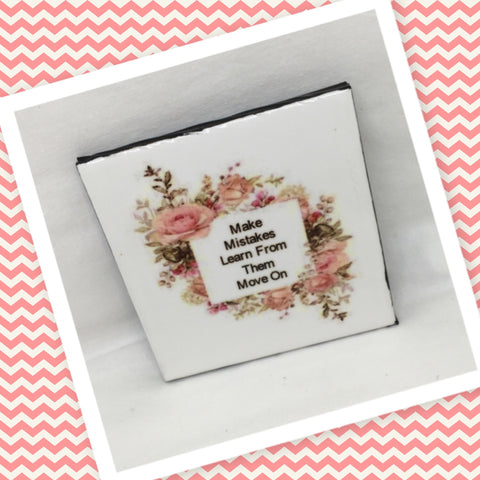 MAKE MISTAKES Wall Art Ceramic Tile Sign Gift Home Decor Positive Affirmation Gift {{ JAMsCraftCloset }}