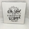 THE LORD IS MY STRENGTH Wall Art Ceramic Tile Sign Gift Home Decor Positive Saying Affirmation {{ JAMsCraftCloset }}