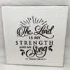 THE LORD IS MY STRENGTH Wall Art Ceramic Tile Sign Gift Home Decor Positive Saying Affirmation {{ JAMsCraftCloset }}