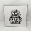BLESSING IN THE STORM Wall Art Ceramic Tile Sign Gift Home Decor Positive Saying Affirmation {{ JAMsCraftCloset }}