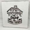 STAY HOME ENJOY LITTLE THINGS Wall Art Ceramic Tile Sign Gift Home Decor Positive Saying Affirmation {{ JAMsCraftCloset }}