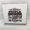 THE HAPPIEST PEOPLE Wall Art Ceramic Tile Sign Gift Home Decor Positive Saying Affirmation {{ JAMsCraftCloset }}