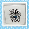 LIFE IS TOUGH Wall Art Ceramic Tile Sign Gift Home Decor Positive Saying Affirmation {{ JAMsCraftCloset }}