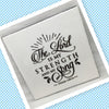 THE LORD IS MY STRENGTH Wall Art Ceramic Tile Sign Gift Home Decor Positive Saying Affirmation {{ JAMsCraftCloset }}