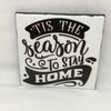 STAY HOME Wall Art Tile Sign Gift Home Decor Positive Saying Affirmation Health {{ JAMsCraftCloset }}