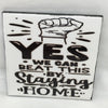 BEAT THIS BY STAYING HOME Wall Art Tile Sign Gift Home Decor Positive Saying Affirmation {{ JAMsCraftCloset }}