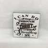 I CAN DO ALL THINGS THROUGH CHRIST Wall Art Ceramic Tile Gift Home Decor Positive Quote Affirmation {{ JAMsCraftCloset }}