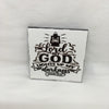 GOD LIGHTENS MY DARKNESS Art Ceramic Tile Gift Home Decor Positive Quote Affirmation {{ JAMsCraftCloset }}