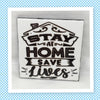 SAVE LIVES STAY HOME Wall Art Tile Sign Gift Home Decor Positive Saying Affirmation {{ JAMsCraftCloset }}