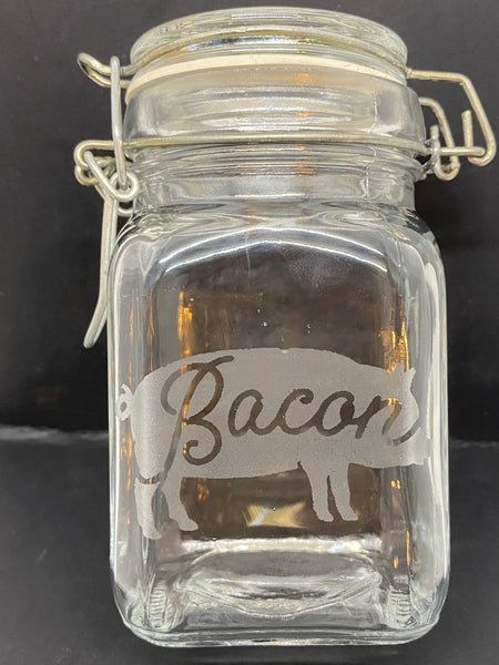 Pint Jar Wire Closure Hand Etched Country Sayings Kitchen Decor Home Decor {{ JAMsCraftCloset }}