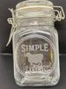 Pint Jar Wire Closure Hand Etched Country Sayings Kitchen Decor Home Decor {{ JAMsCraftCloset }}