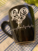 Farmhouse Country Kitchen Decor Black White Heart Mug Cup Coffee Hand Painted Gift {{ JAMsCraftCloset }}