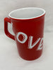 Farmhouse Country Kitchen Red White Heart Decor Mug Cup Coffee Hand Painted Barware Gift Idea {{ JAMsCraftCloset }}