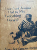 POOR AUNT JEMIMA HAD TO MIX EVERYTHING HERSELF Advertisement on Wood Black Americana Collectible {{ JAMsCraftCloset }}