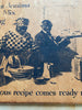 POOR AUNT JEMIMA HAD TO MIX EVERYTHING HERSELF Advertisement on Wood Black Americana Collectible Unique Home Decor from The Ladies Home Journal c. 1920