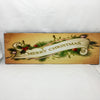 WHITE MERRY CHRISTMAS Banner Holly Berries Ceramic Tile Sign Wall Art Gift Home Holiday Decor {{ JAMsCraftCloset }}