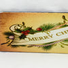 WHITE MERRY CHRISTMAS Banner Holly Berries Ceramic Tile Sign Wall Art Gift Home Holiday Decor {{ JAMsCraftCloset }}