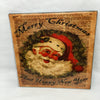 MERRY CHRISTMAS HAPPY NEW YEAR SANTA Wall Art Ceramic Tile Sign Gift Holiday Home Decor 4 x 4 {{ JAMsCraftCloset }}