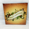 WHITE MERRY CHRISTMAS Wall Art Ceramic Tile Sign Gift Holiday Home Decor 4 x 4 {{ JAMsCraftCloset }}