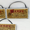 RED MERRY CHRISTMAS Ceramic Tile Ornament Christmas Gift Tree Decor Stocking Stuffer {{ JAMsCraftCloset }}