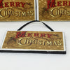 RED MERRY CHRISTMAS Ceramic Tile Ornament Christmas Gift Tree Decor Stocking Stuffer {{ JAMsCraftCloset }}