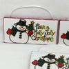 HAVE A HOLLY JOLLY CHRISTMAS SNOWMAN Ceramic Tile Ornament Christmas Gift Tree Decor Stocking Stuffer {{ JAMsCraftCloset }}