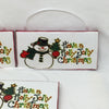 HAVE A HOLLY JOLLY CHRISTMAS SNOWMAN Ceramic Tile Ornament Christmas Gift Tree Decor Stocking Stuffer {{ JAMsCraftCloset }}