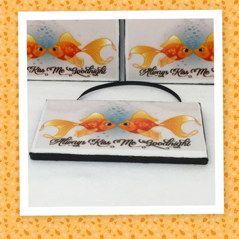 ALWAYS KISS ME GOODNIGHT Ceramic Tile Gift Home Decor Handmade Wall Art {{ JAMsCraftCloset }}