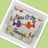 YOU AND ME FOREVER FISH Wall Art Ceramic Tile Sign Gift Home Decor Positive Quote {{ JAMsCraftCloset }}